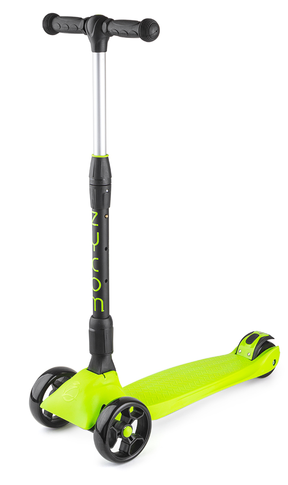 Трехколесный самокат со складной ручкой Zycom Zinger Maxi XL (Зайком Зингер) (черный лайм) 1149148