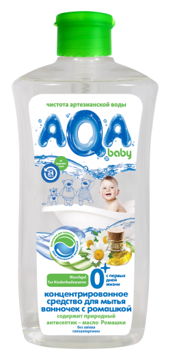 Концентрированное средство Aqa Baby для мытья ванночек, с ромашкой, 500 мл