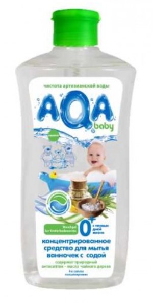 Концентрированное средство Aqa Baby для мытья ванночек, с содой, 500 мл