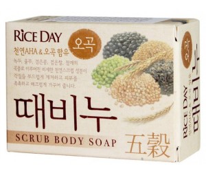 Скраб-мыло туалетное CJ Lion  Rice Day с экстрактом пяти злаков, 100 гр