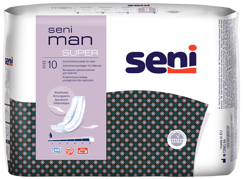 Урологические вкладыши для мужчин Seni Man super,10 шт