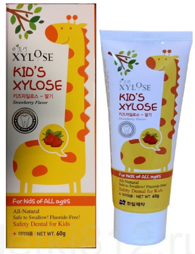 Детская зубная паста Hanil  Xylose Kids с экстрактом клубники, 60 г