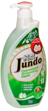 Концентрированный гель Jundo для мытья посуды и детских принадлежностей Green tea with Mint, 1 л