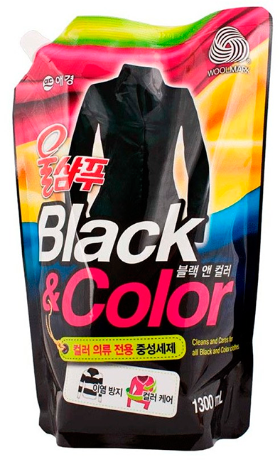 Средство для стирки KeraSys Вул Шампу для черного и цветного, 1300 мл