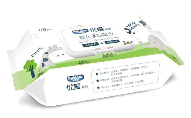 Влажные салфетки PalmBaby с экстрактом Алое Вера, с клапаном, 80 шт