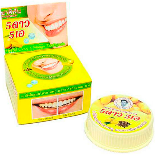 Травяная зубная паста 5 Star Cosmetic с экстрактом Манго, 25 г