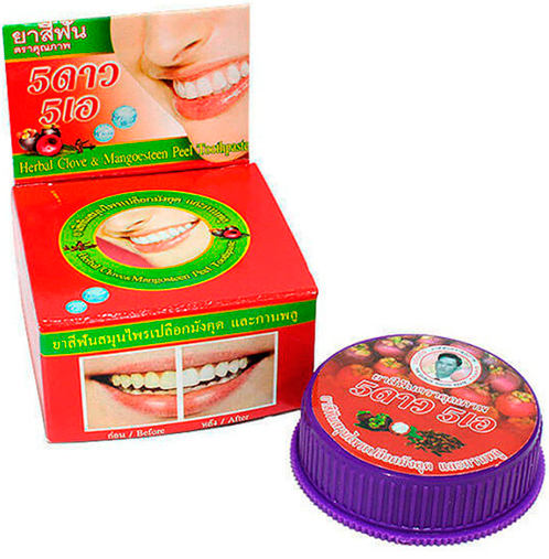 Травяная зубная паста 5 Star Cosmetic с экстрактом Мангостина, 25 г