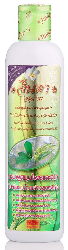 Травяной шампунь Спа-Уход Jinda Rice &amp; milk от выпадения волос с рисовым молоком и витамином В5, 250 мл