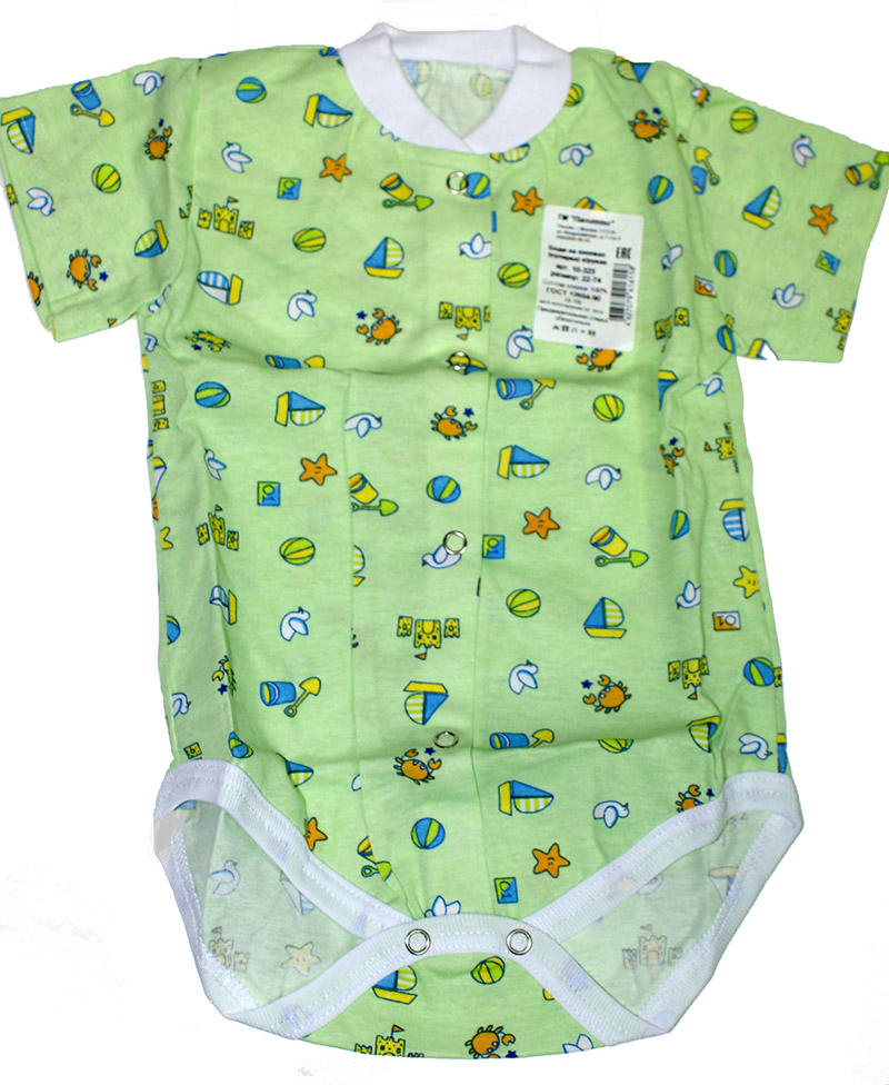 Боди Папитто на кнопках с к/рукавом р.74 арт.10-325