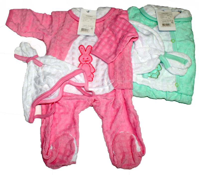 Комплект Мелонс  кофта, ползунки, шапка р.56 арт.604