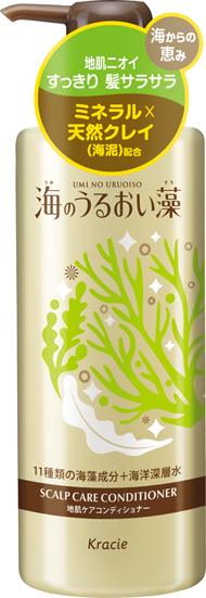Бальзам-ополаскиватель для ухода за кожей головы Kracie Umi No Uruoiso с экстрактами морских водорослей, 520 мл