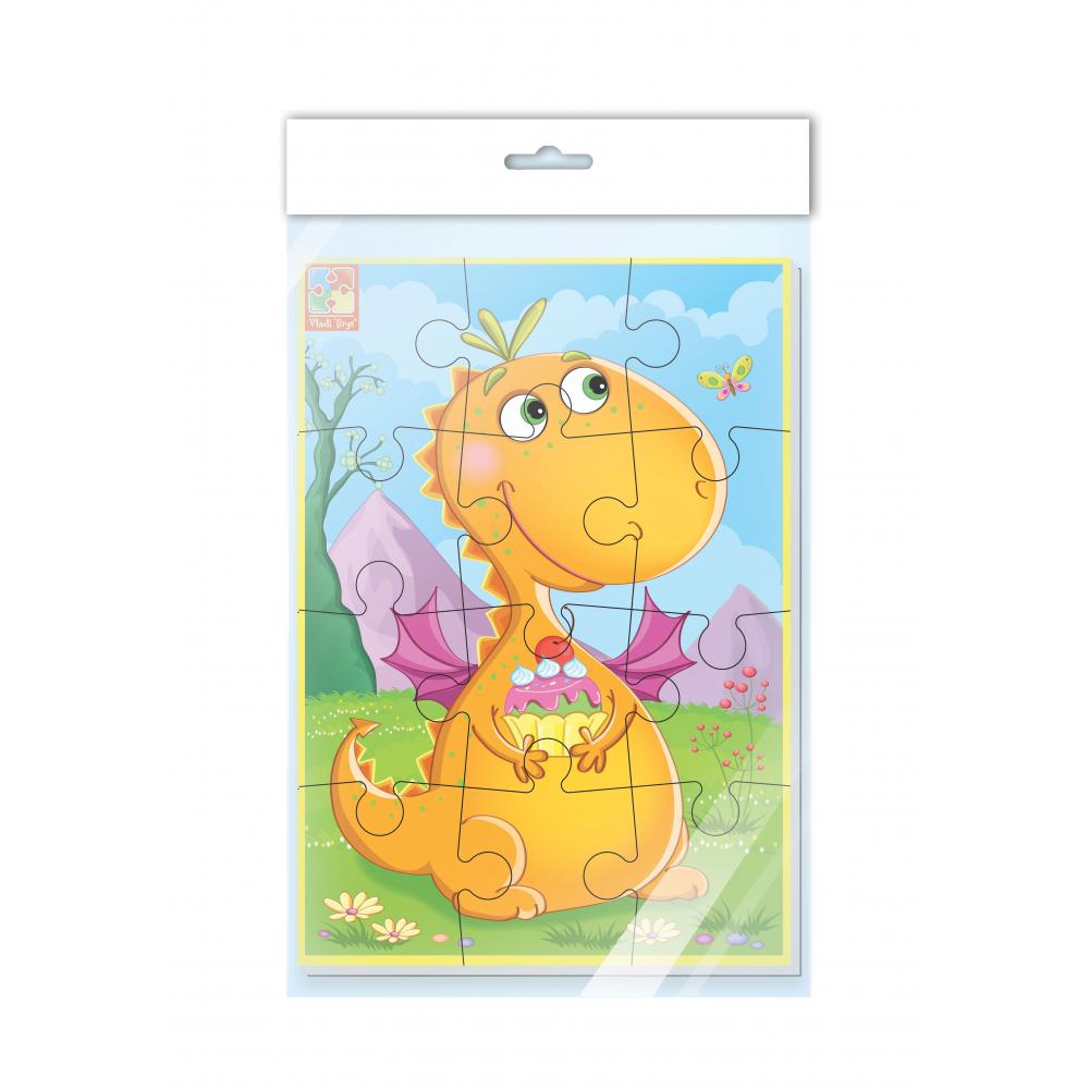 VT1103-51 Мягкие пазлы А5 "Динозавр с пирожным"