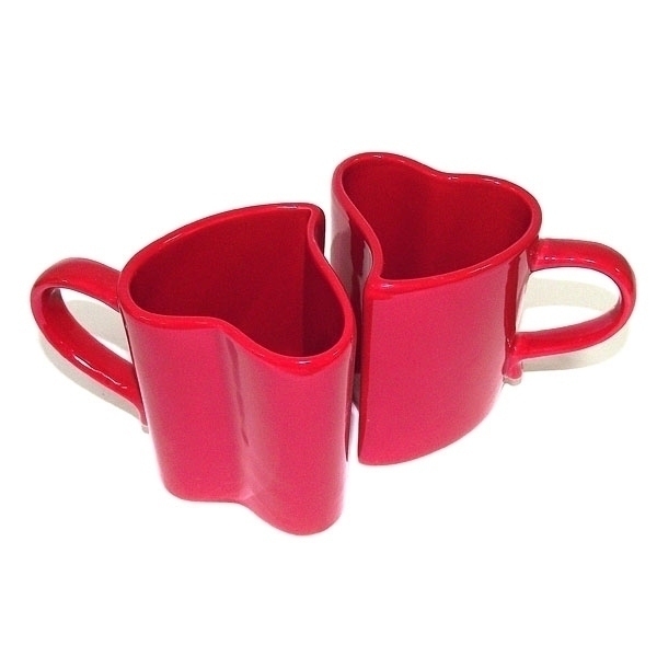 CBS001-023A32-92959 Кружки Сердца - Влюбленные сердца 2 шт. (красный)