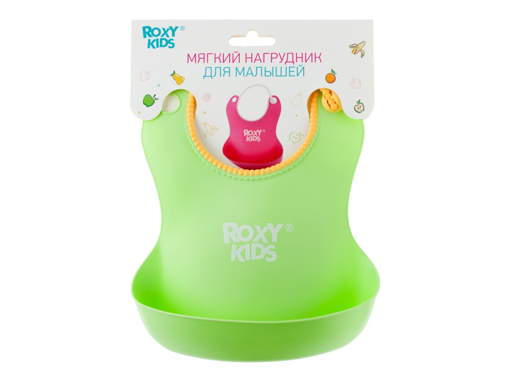 RB-401 Нагрудник мягкий ROXY-KIDS с кармашком и застежкой