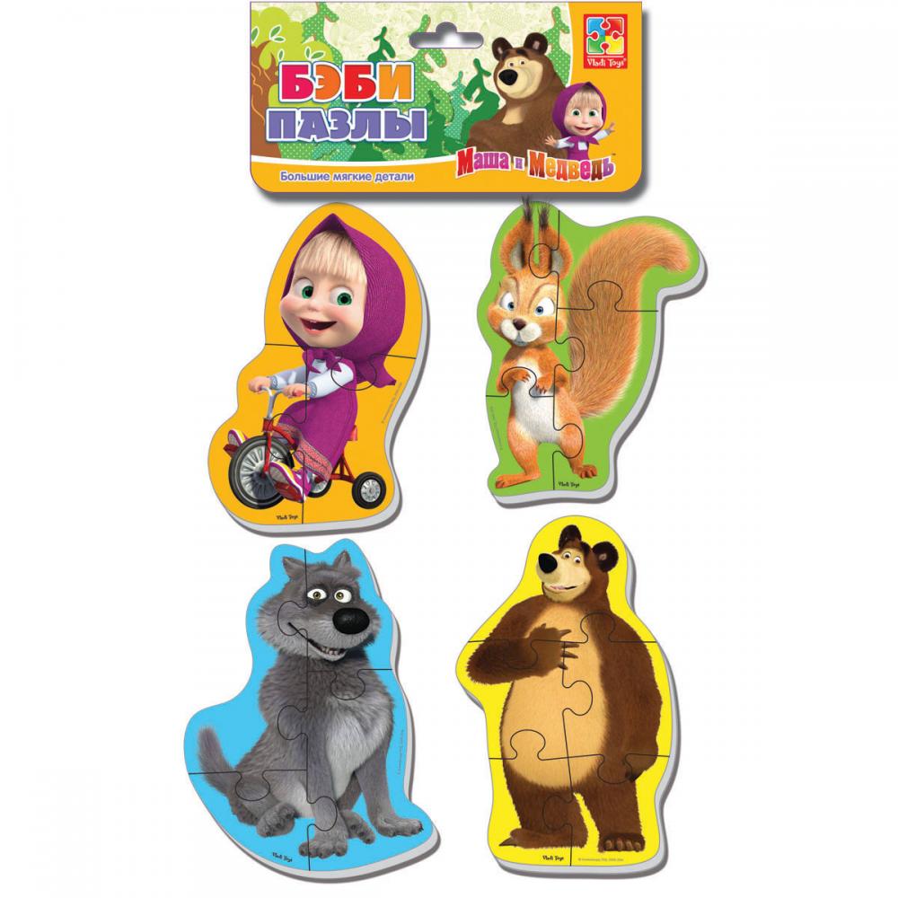 VT1106-52 Мягкие пазлы Baby puzzle Маша и Медведь "Белка и волк"