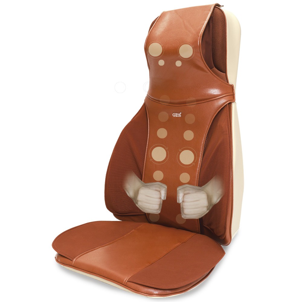 GESS-17 Массажная накидка, мини массажное кресло Мустанг (рыжий)