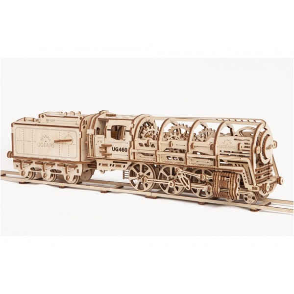 70012 Конструктор 3D-пазл Ugears - Локомотив с тендером