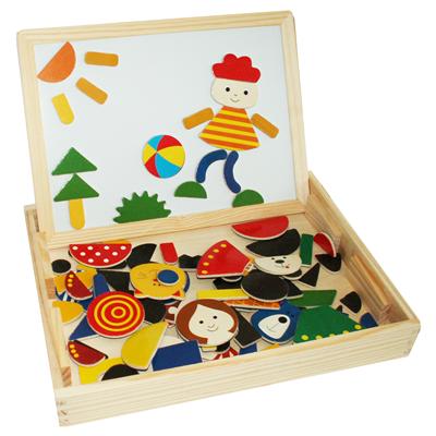 A-122 Игра «Мозаика магнитная в коробке» (2-х сторонняя) 31*23*4,5 см