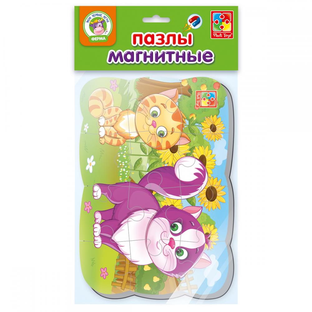 VT3205-54 Пазлы на магните Мои первые игры "Котик"