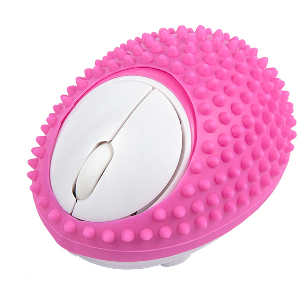 PF-EX-WOP-P Мышь "Ёжик",беспров. оптич, 3 кн, 1600 DPI, USB (розовый)