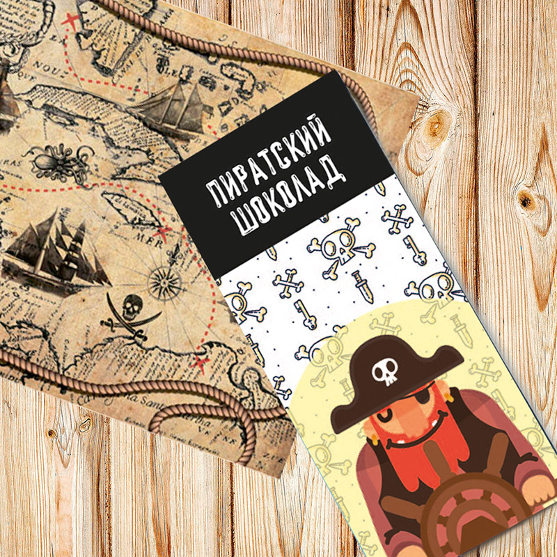 Шоколадная плитка «Пиратский шоколад»