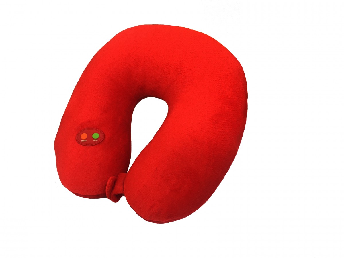 AH-402 Подушка массажная "Подкова" (красный)