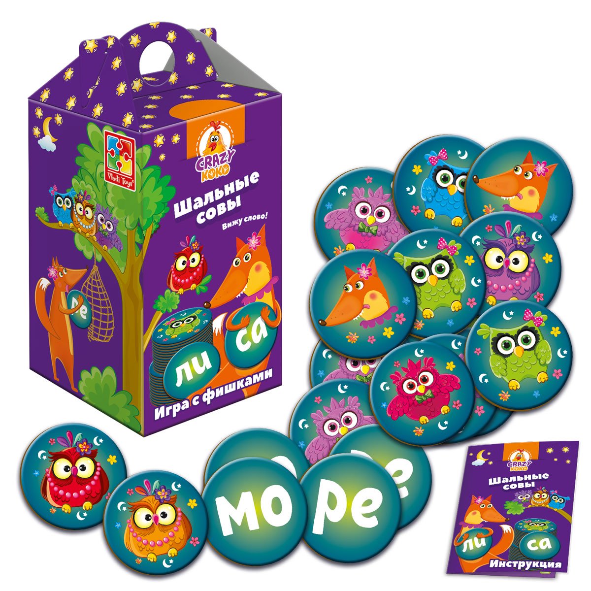VT8033-02 Игра настольная "Шальные совы"