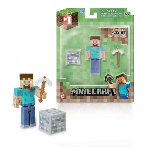 TM16501 Фигурка Minecraft Steve Игрок с аксессуарами пластик 8см
