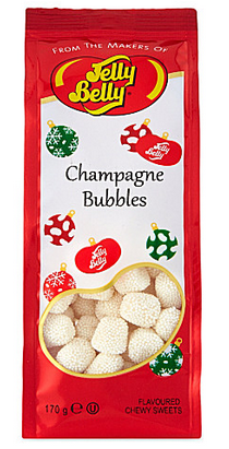 67016H Драже жевательное "Jelly Belly" пузырьки шампанского рождественский дизайн 170г пакет