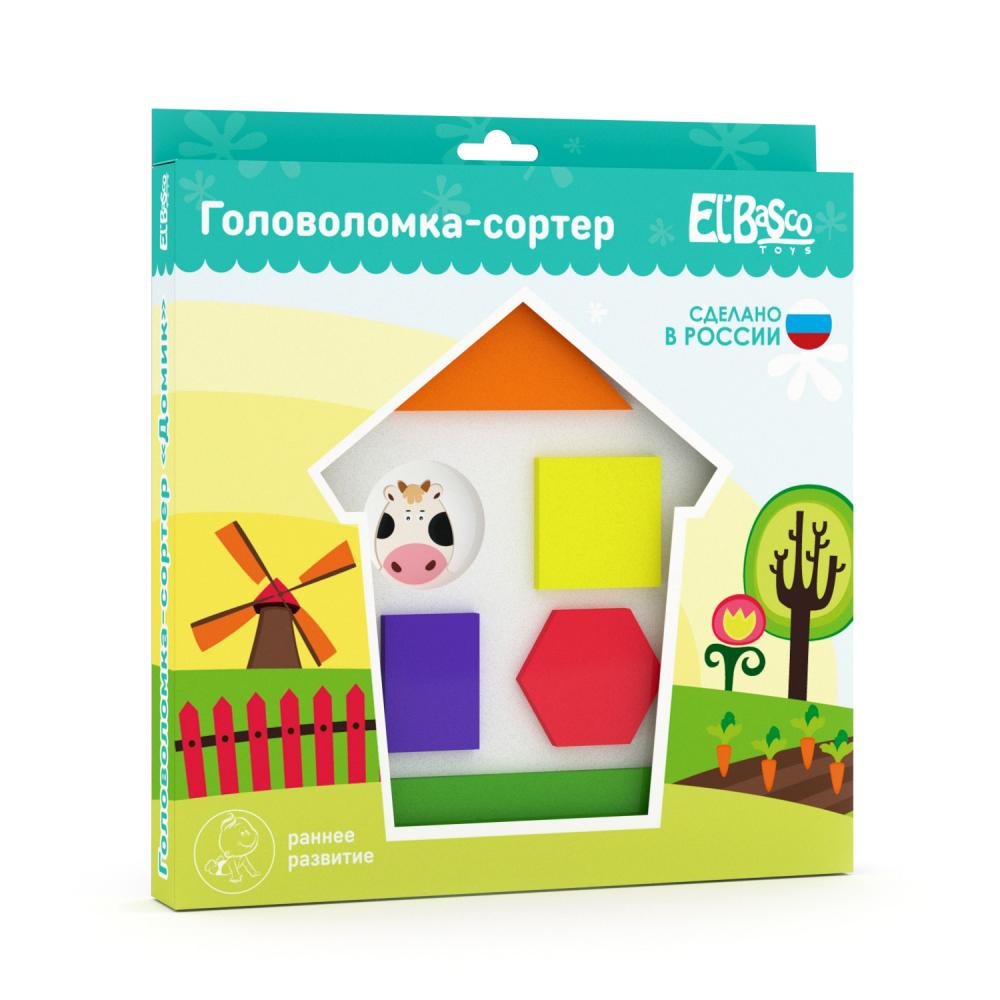 04-001 Головоломка-Сортер "Домик"