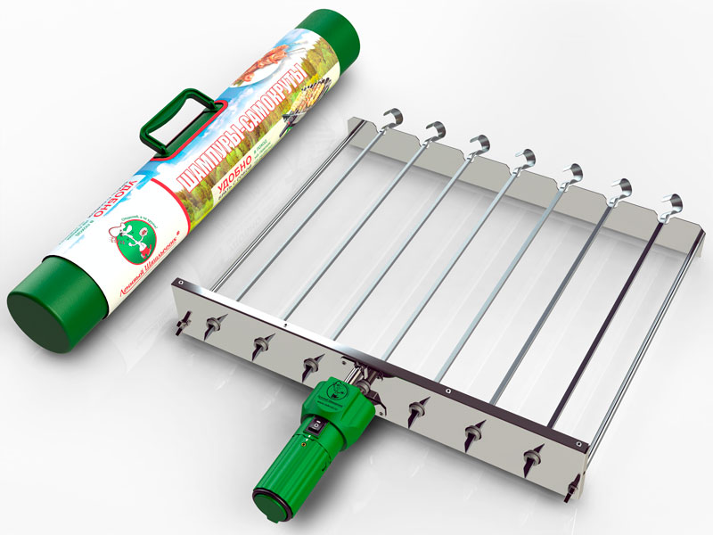 MVSH7-04 Шампуры-самокруты "Ленивый шашлычник"