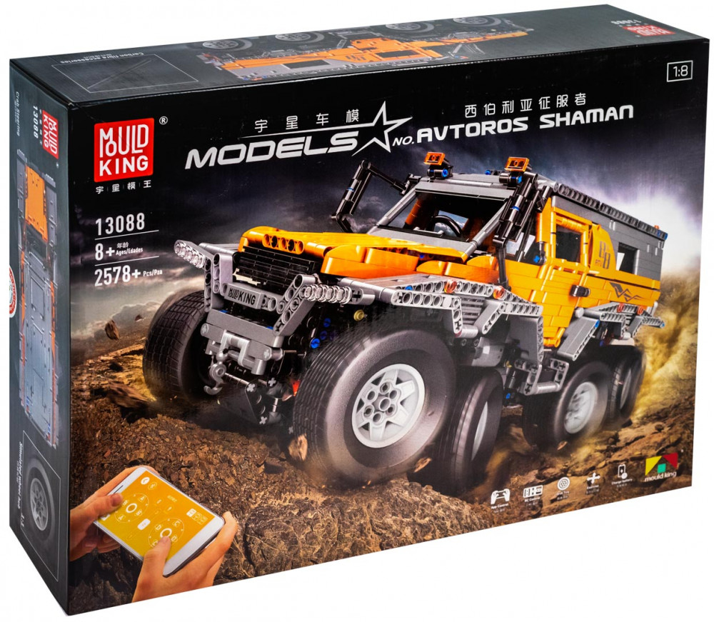 MOULD KING 13088 Конструктор Авторос Шаман 8х8 на радиоуправлении 2578 дет.