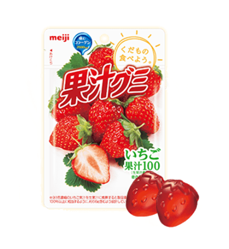 01396 Мармелад жевательный "Meigi" Клубника с коллагеном, 51гр