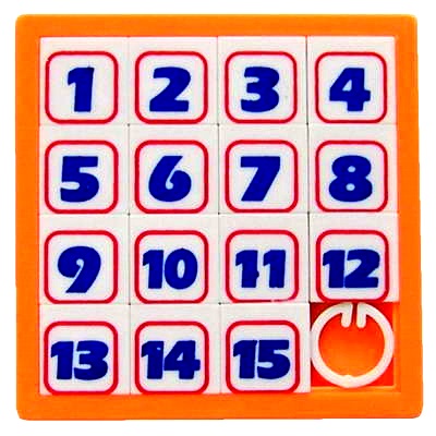 CBS001-002B39-90039 Головоломка Пятнашки (оранжевая)