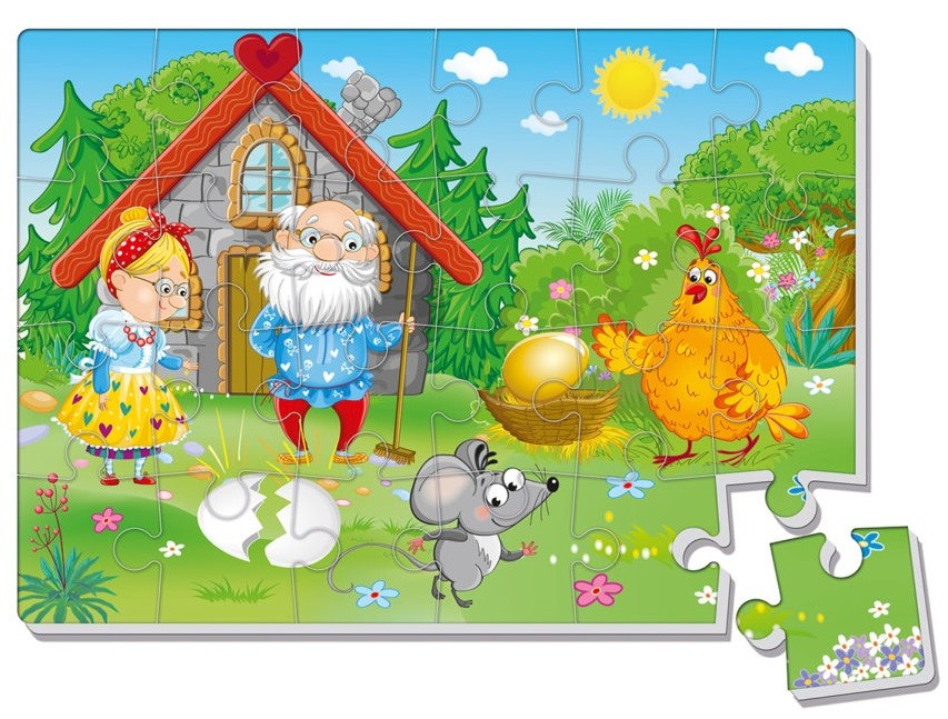 VT1102-20 Мягкие пазлы Сказки "Курочка Ряба" А4 24 элемента