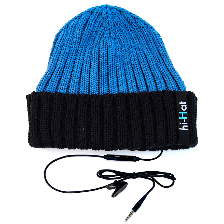 hi-Hat Шапка со встроенной гарнитурой (светло-голубая/темно-синяя)