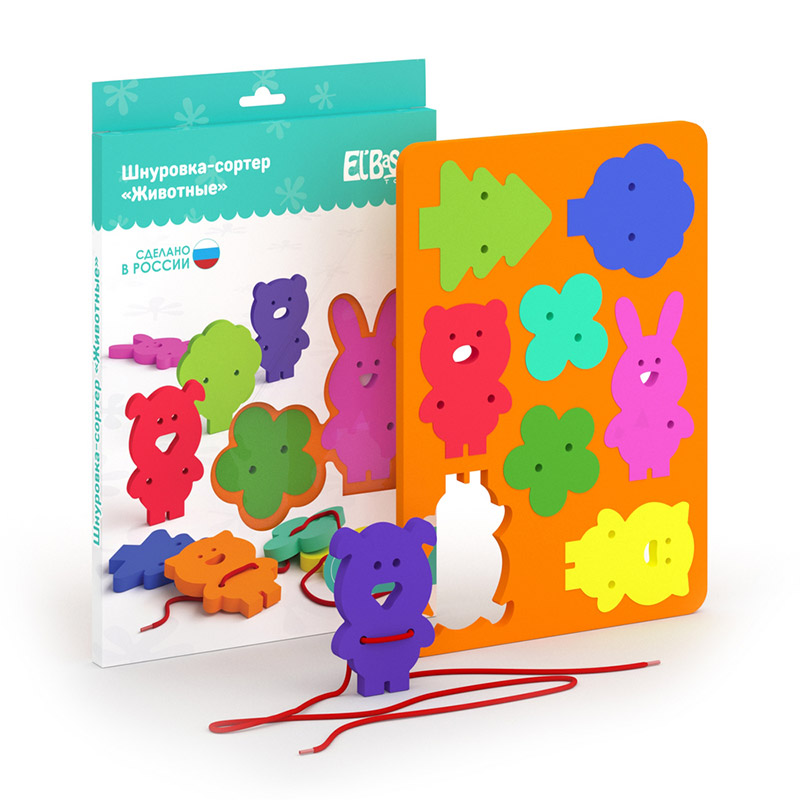 01-007 Шнуровка-сортер "Животные"