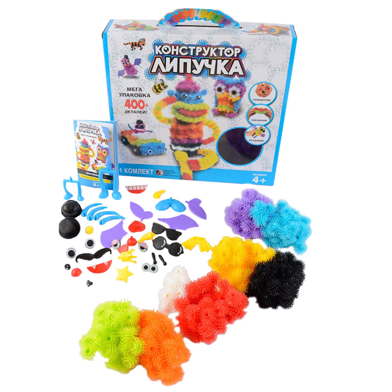 БНЧ008 Конструктор "Липучка", мега упаковка, 400+ элементов