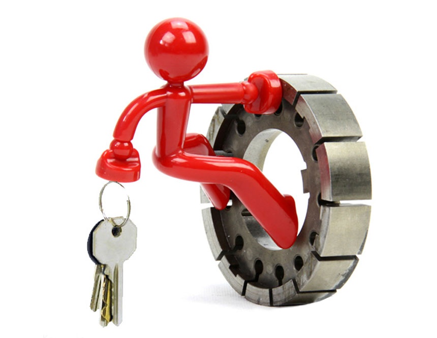 M4085 Магнитный держатель ключей Человечек (красный)