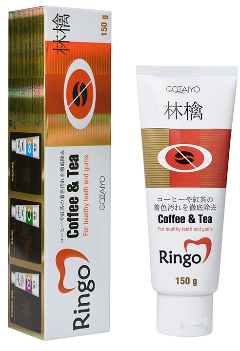 Паста зубная отбеливающая Gotaiyo Ringo Cоffee&amp;Tea, 150 г