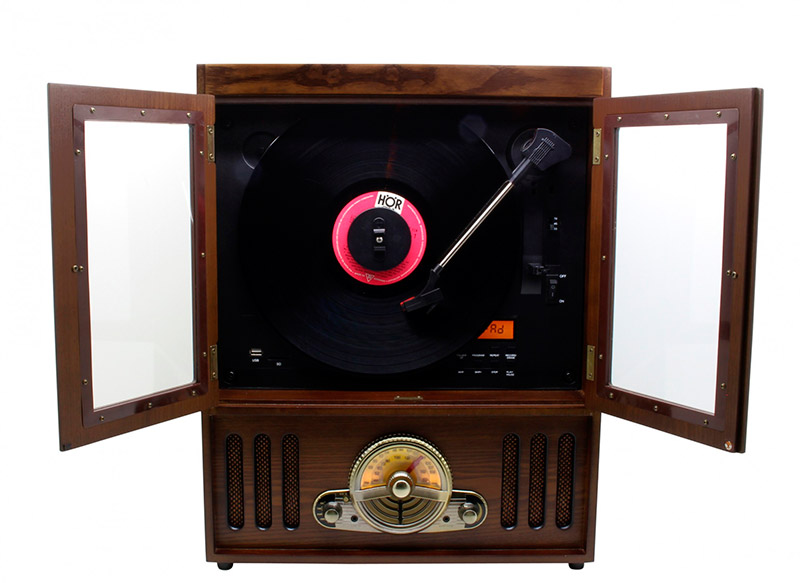 NR600 Музыкальный центр Ретро Tornado настенный SD/CD/USB/Пластинки/Радио