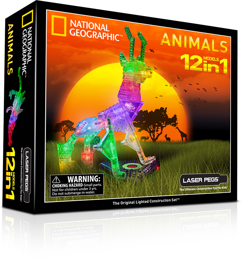 NG200 Конструктор со светодиодами - Набор 12 в 1. Животные