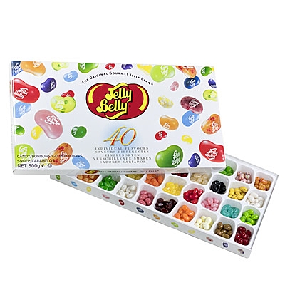 74970 Драже жевательное "Jelly Belly" Ассорти 40 вкусов 500г подарочная коробка
