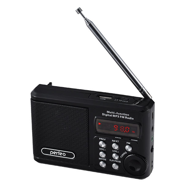 PF-SV922 Мини-аудиосистема «SOUND RANGER» УКВ+FM,MP3 (USB/microSD),AUX,BL-5C 1000mAh (черный)