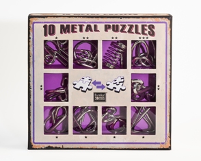 473359 Набор из 10 металлических головоломок (фиолетовый)