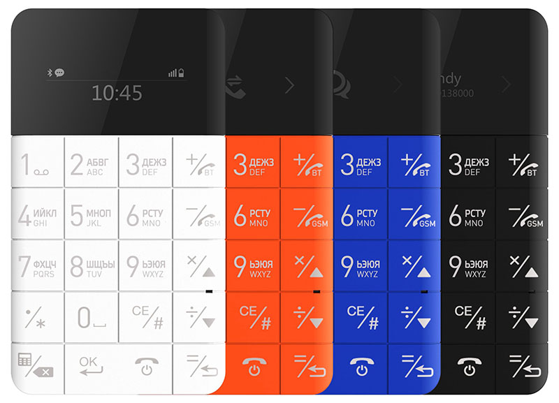 Ультратонкий анти-смартфон Elari CardPhone (оранжевый) DEMO